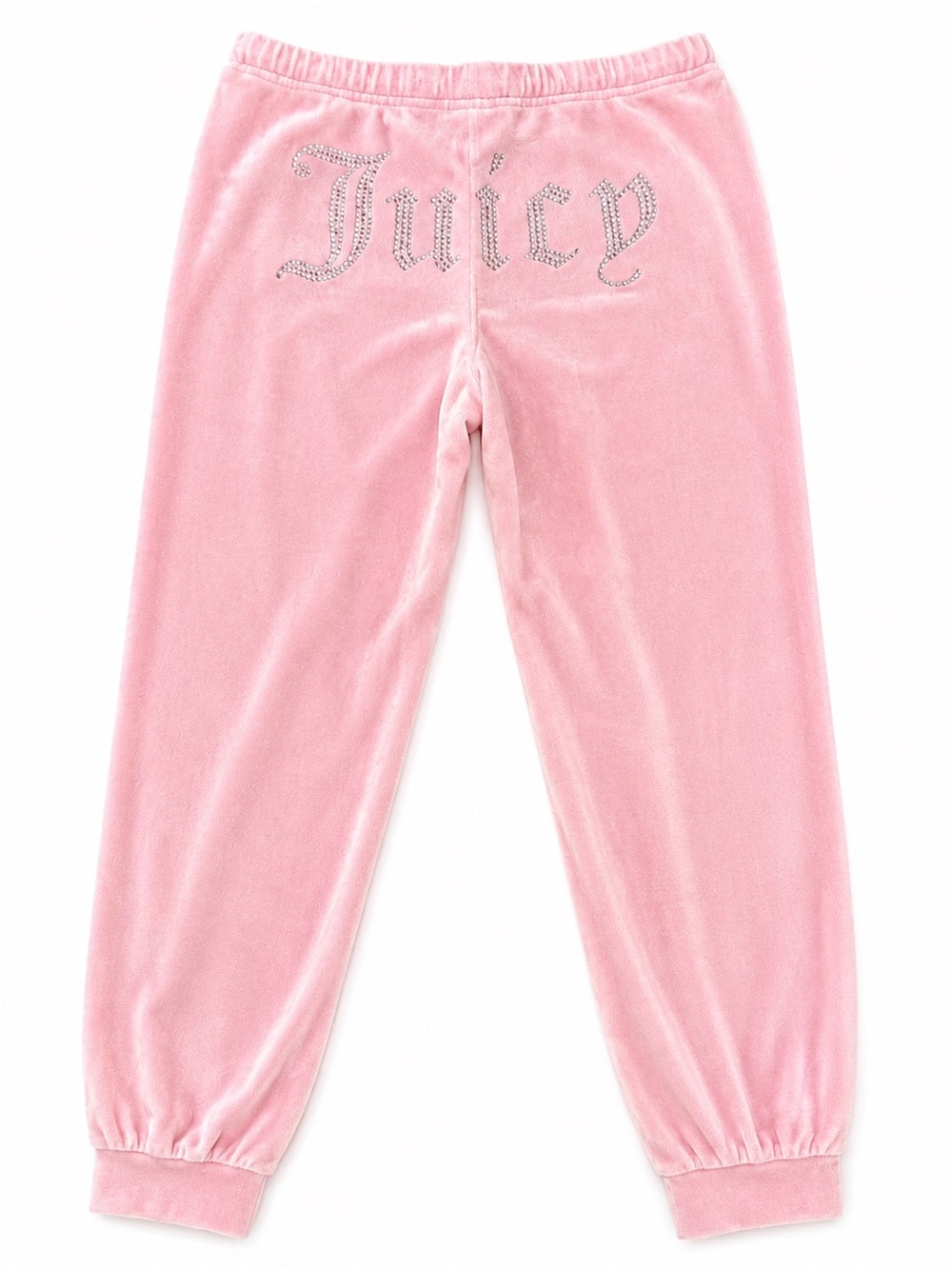 Juicy Couture Pink Velour Rhinestone Logo Joggers Y2K Lounge Pants Size S
